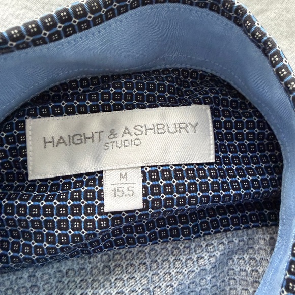 Men's Dark Blue Checkered Casual Shirt - Picture 2 of 2